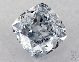 This cushion modified cut 1.01 carat Fancy Blue color si2 clarity has a diamond grading report from GIA